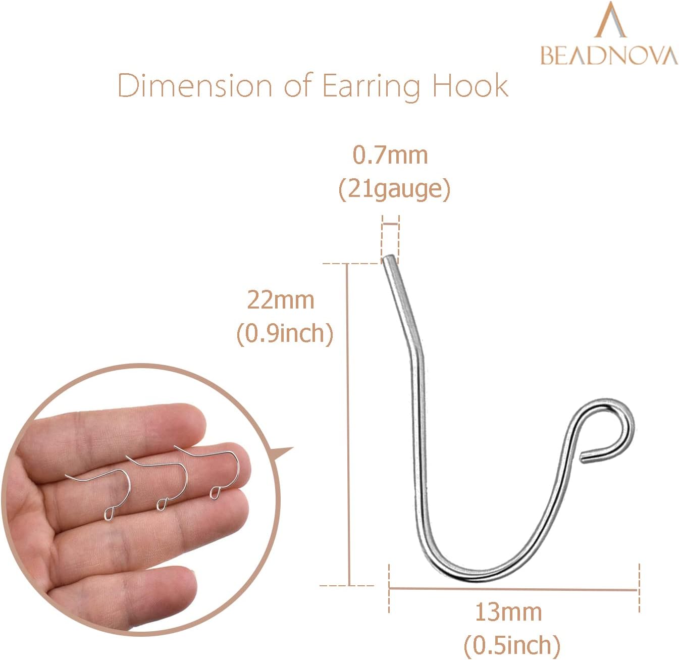 Earring Hooks 150pcs Stainless Steel Ear Wire Kits with Rubber Backs Earring Hook for Jewelry Making DIY Earwires Supplies (150pcs Ear Wires and 150 pcs Backs, Total 300pcs)