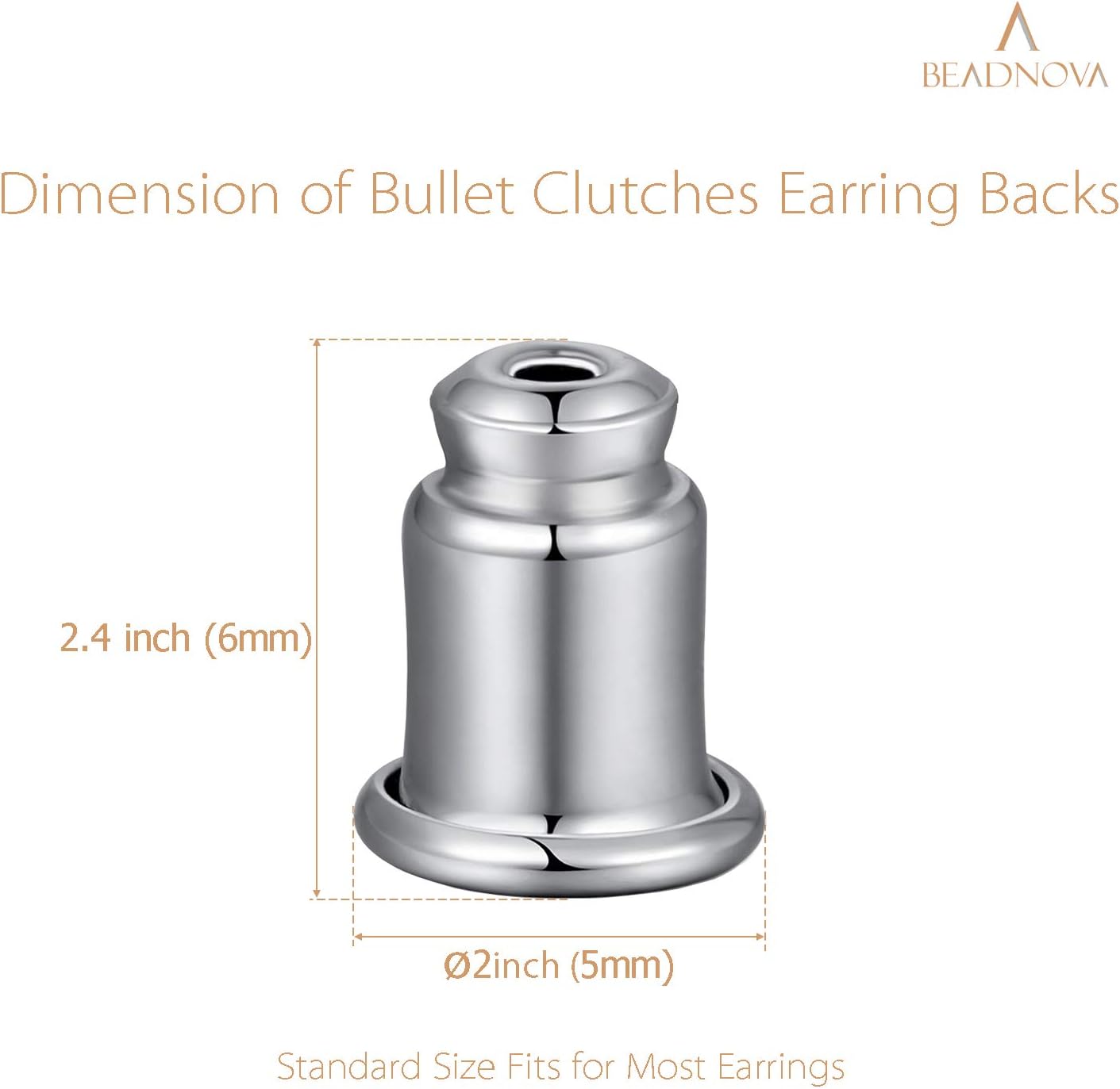 Safety Backs for Earrings Secure Earring Backs Replacements Hypoallergenic Pierced Ear Stud Stoppers for Studs Lock Earstud Backings for Posts (200pcs, Silver and Gold)
