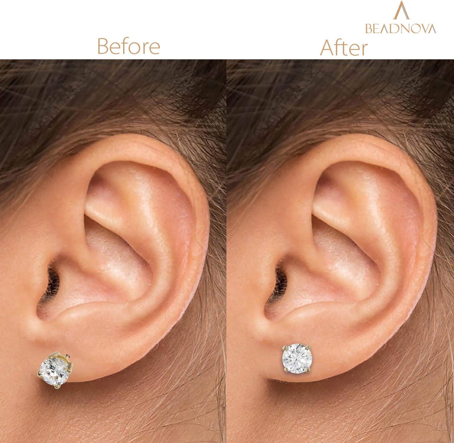 Safety Backs for Earrings Secure Earring Backs Replacements Hypoallergenic Pierced Ear Stud Stoppers for Studs Lock Earstud Backings for Posts (200pcs, Silver and Gold)