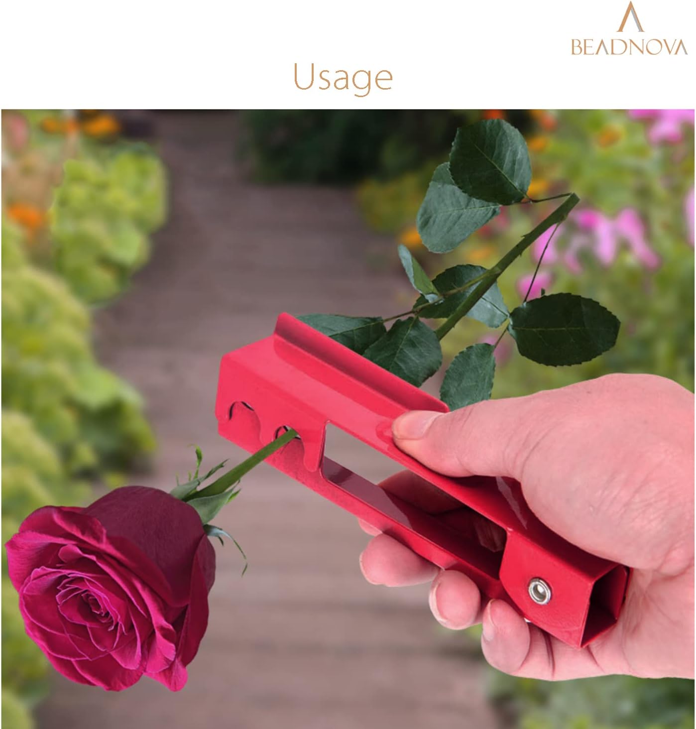 Rose Thorn Stripping Tool Stripper Metal Stripper Thorn Remover for Floral DIY and Gardening (3pcs, Red Green and Pink)