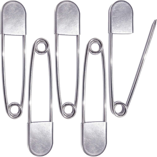 5 Inch Large Safety Pins for Clothes Big Heavy Giant Safety Pin for Fashion, Sewing, Quilting, Blankets, Upholstery, Laundry and Craft (13cm, 5pcs)