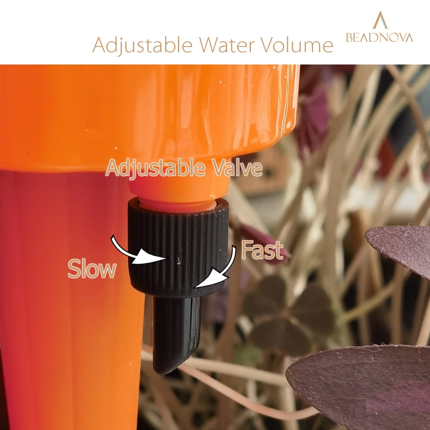 Plant Self Watering Spikes Automatic Irrigation Equipment Adjustable Self Watering Spikes for Plants with Slow Release Control Valve (Orange Blue Green, 6pcs)