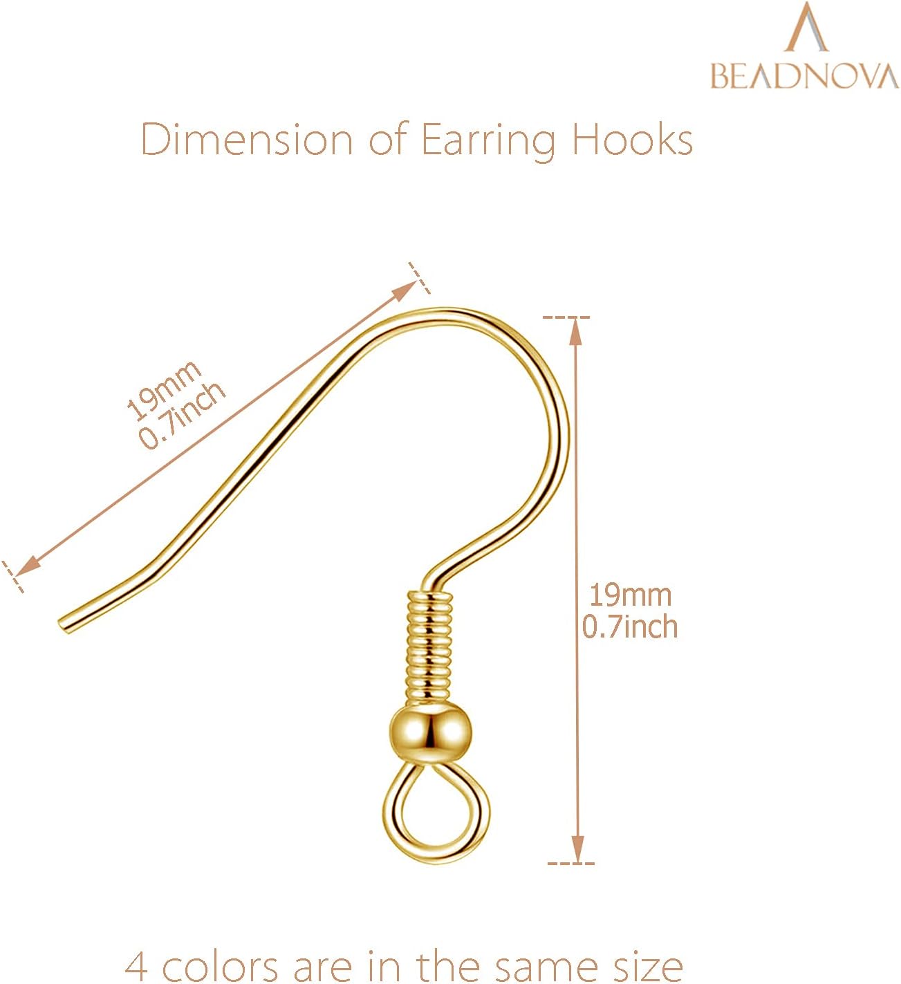 Earring Hooks 200pcs Earring Findings Kits with Backs Fish Hook Ear Wire for Jewelry Making DIY Ear Post Supplies (200pcs Earwires Mix Colors and 200 pcs Backs)
