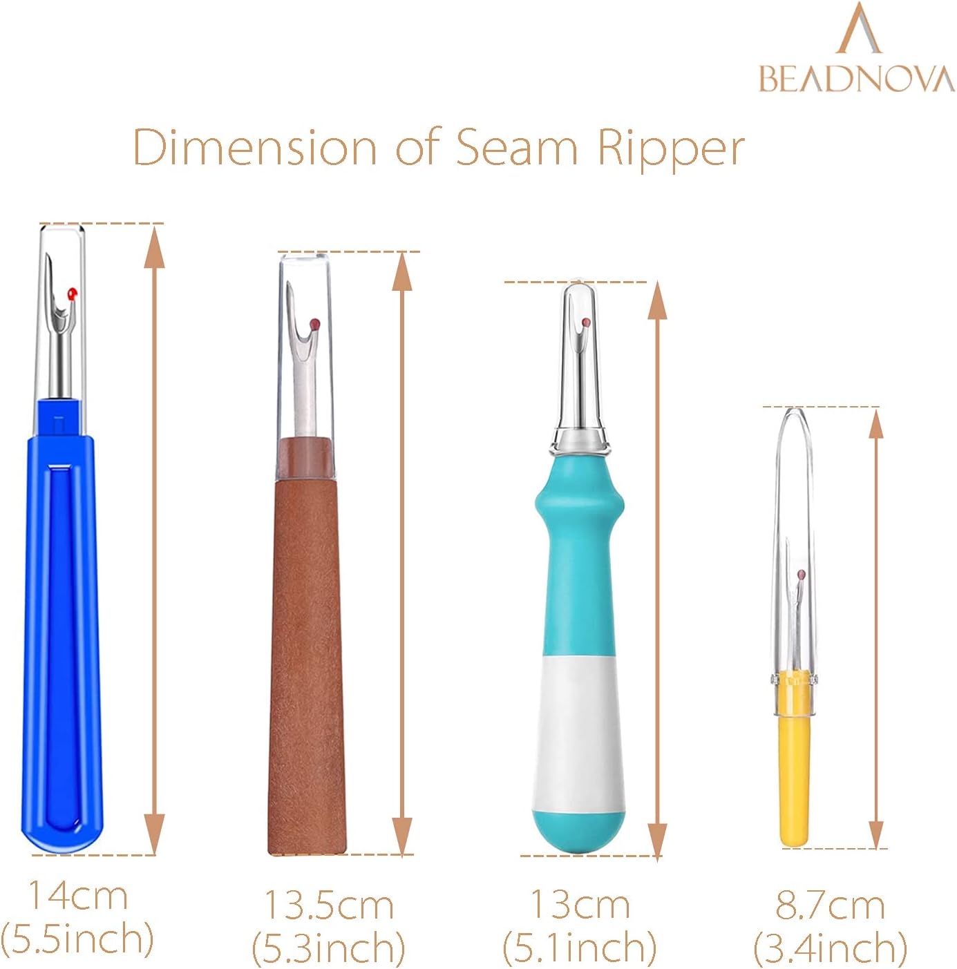 Seam Ripper 5pcs Plastic Thread Cutter Stitch Remover Large Thread Remover Stitch Eraser Tag Ripper for Clothes Crafting Embroidery (4 Styles)