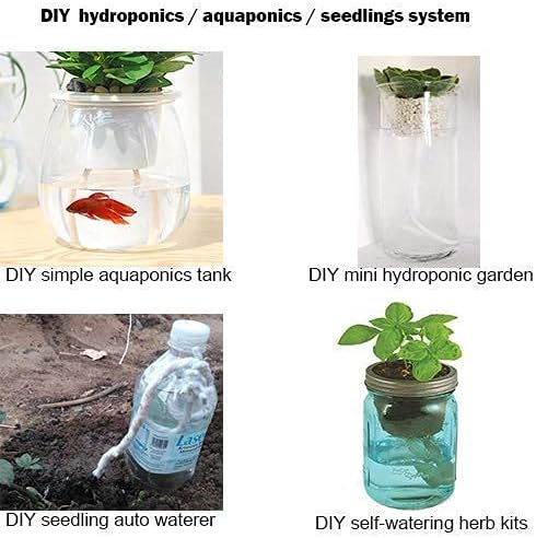 Self Watering Capillary Wick Cord (30 feet 1/6 inch+50 feet 1/4 inch) Vacation Plant Sitter DIY Self-Watering Planter Pot Automatic Wicking Hydroponic System Potted Auto Seedling Waterer Rope