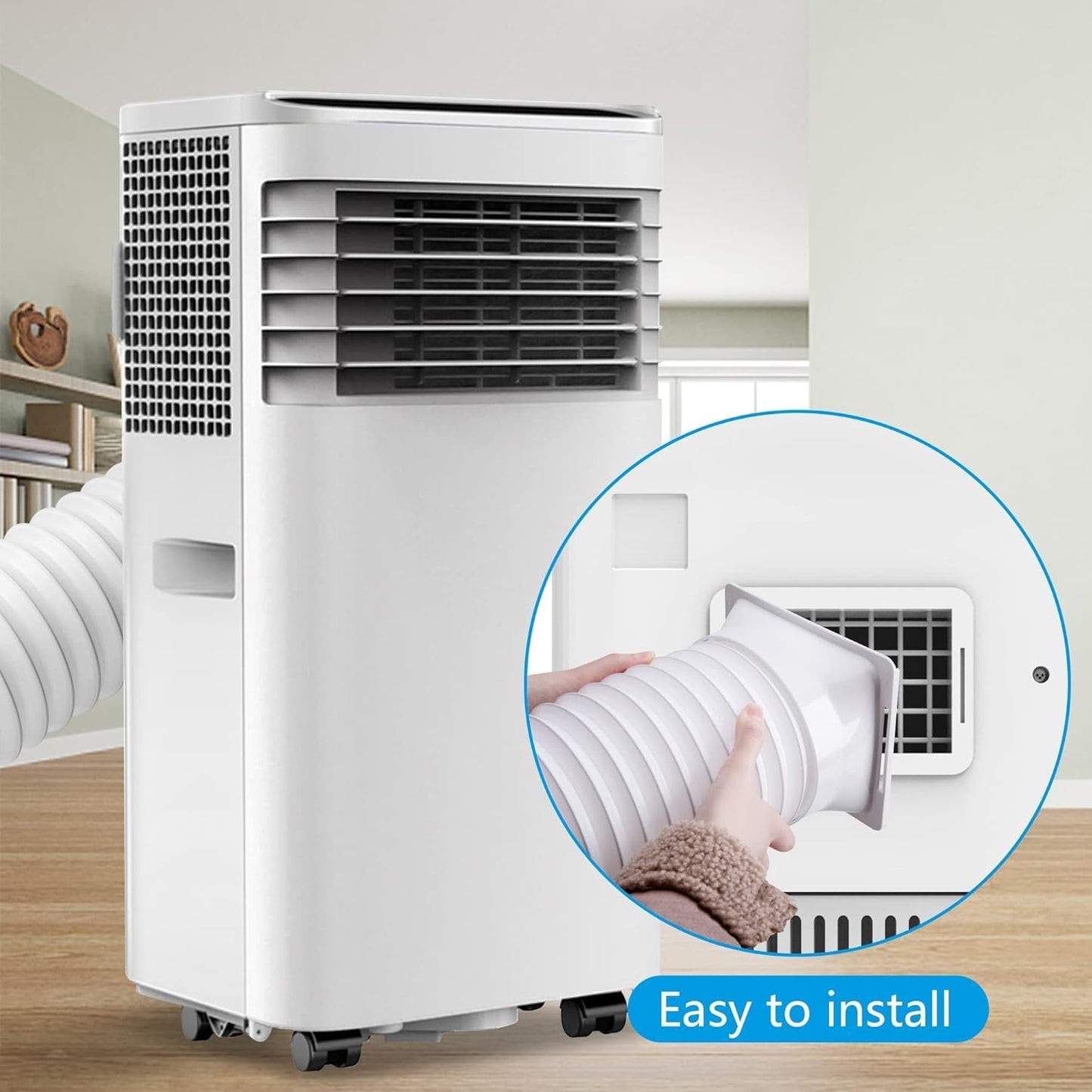 5.9 Inch Portable Air Conditioner Exhaust Hose Coupler, Mobile AC Unit Tube Connector, AC Hose Extension Connector Air Conditioning Accessories for AC Exhaust Hose Coupler Extension (Square)