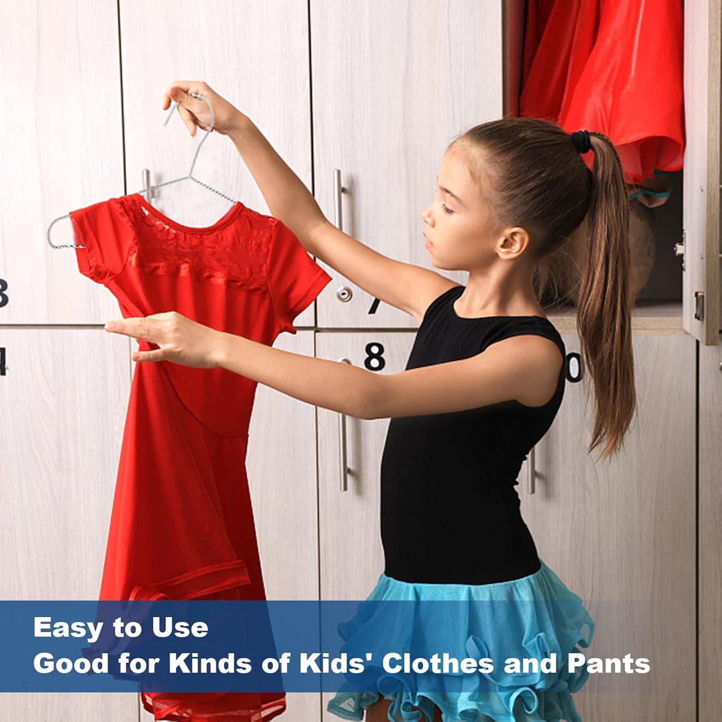 20 Pack Silver Stainless Steel Kids Hangers, Space-Saving Non-Slip, Perfect for Baby, Toddler & Kids' Clothes
