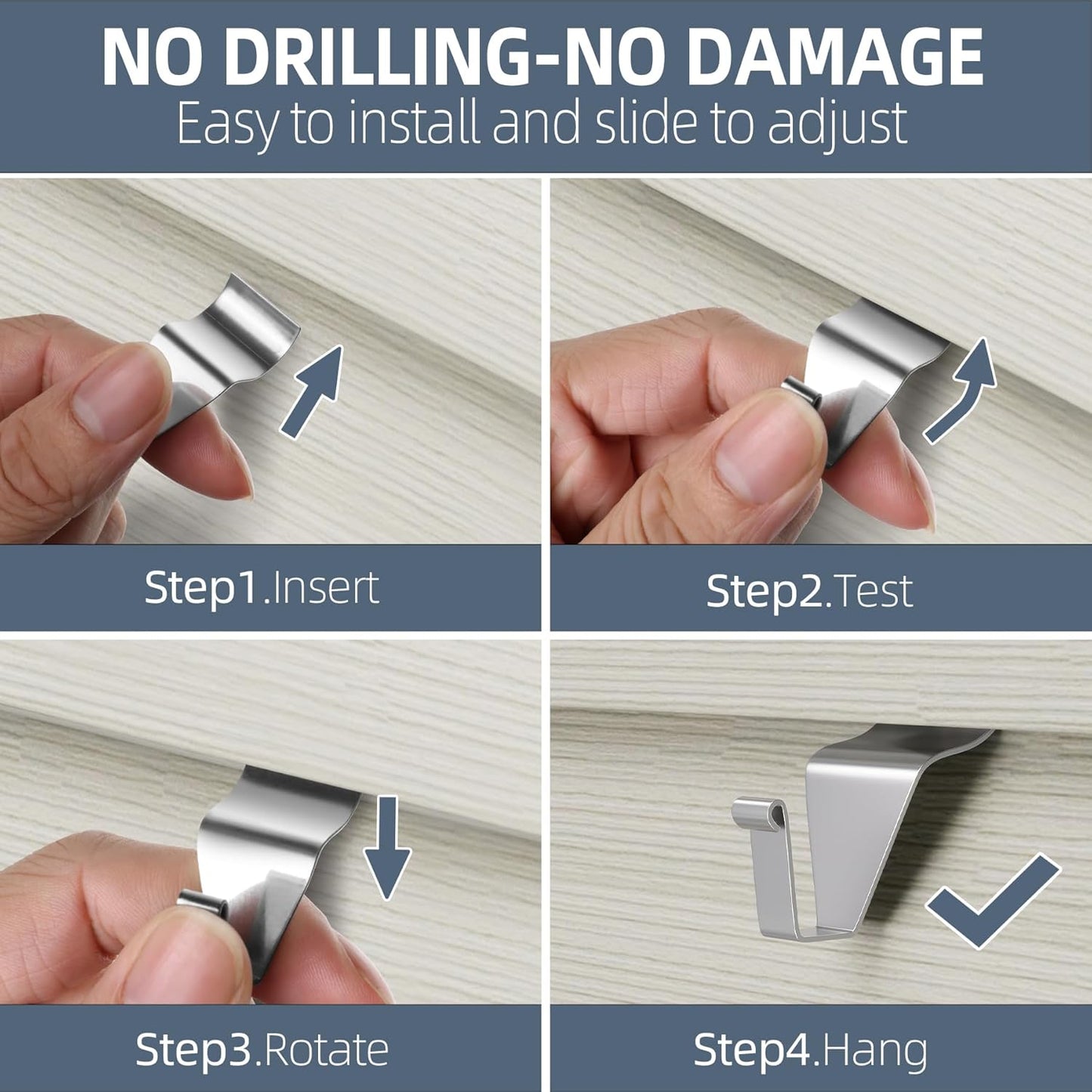 Heavy-Duty Stainless Steel Siding Hooks,20 Pack Vinyl Siding Hooks Hanger,No Hole Siding Hanging Hanger for Hanging on Patio,Vinyl Siding Clips Applicable to Outdoor or Holiday Decoration
