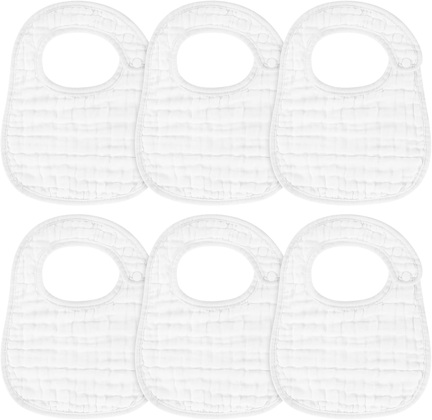 Muslin Baby Bibs, 6 Pack Soft Cotton Baby Bandana Drool Bibs for Boys Girls Teething and Drooling