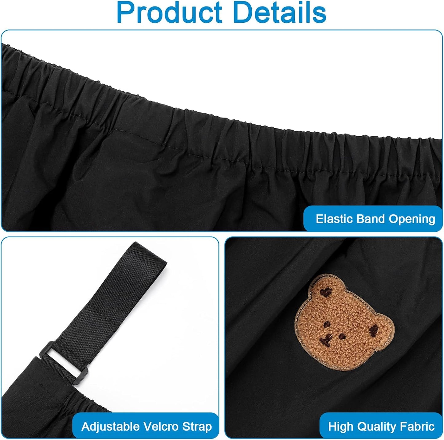 Universal Stroller Organizer, Large Storage Stroller Bag Fits for Uppababy, Nuna, Britax, Doona Strollers, Non-Slip Adjustable Storage Caddy Accessories for Stroller Crib