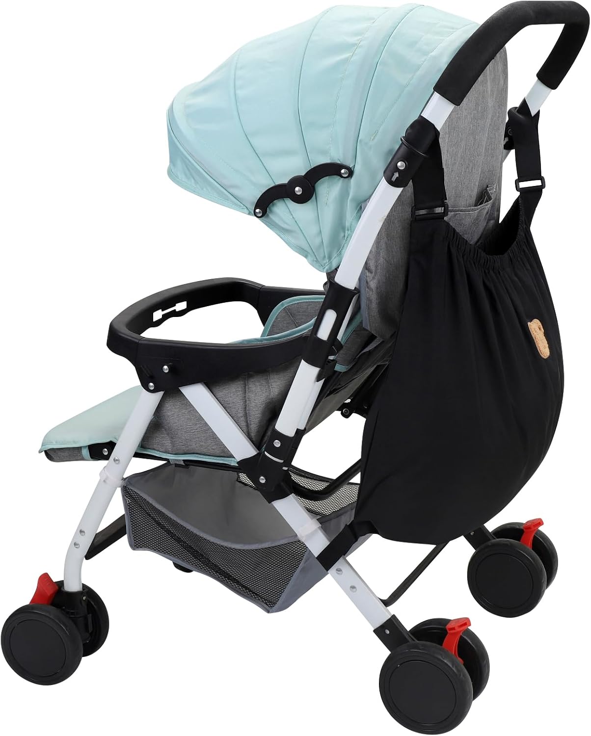 Universal Stroller Organizer, Large Storage Stroller Bag Fits for Uppababy, Nuna, Britax, Doona Strollers, Non-Slip Adjustable Storage Caddy Accessories for Stroller Crib