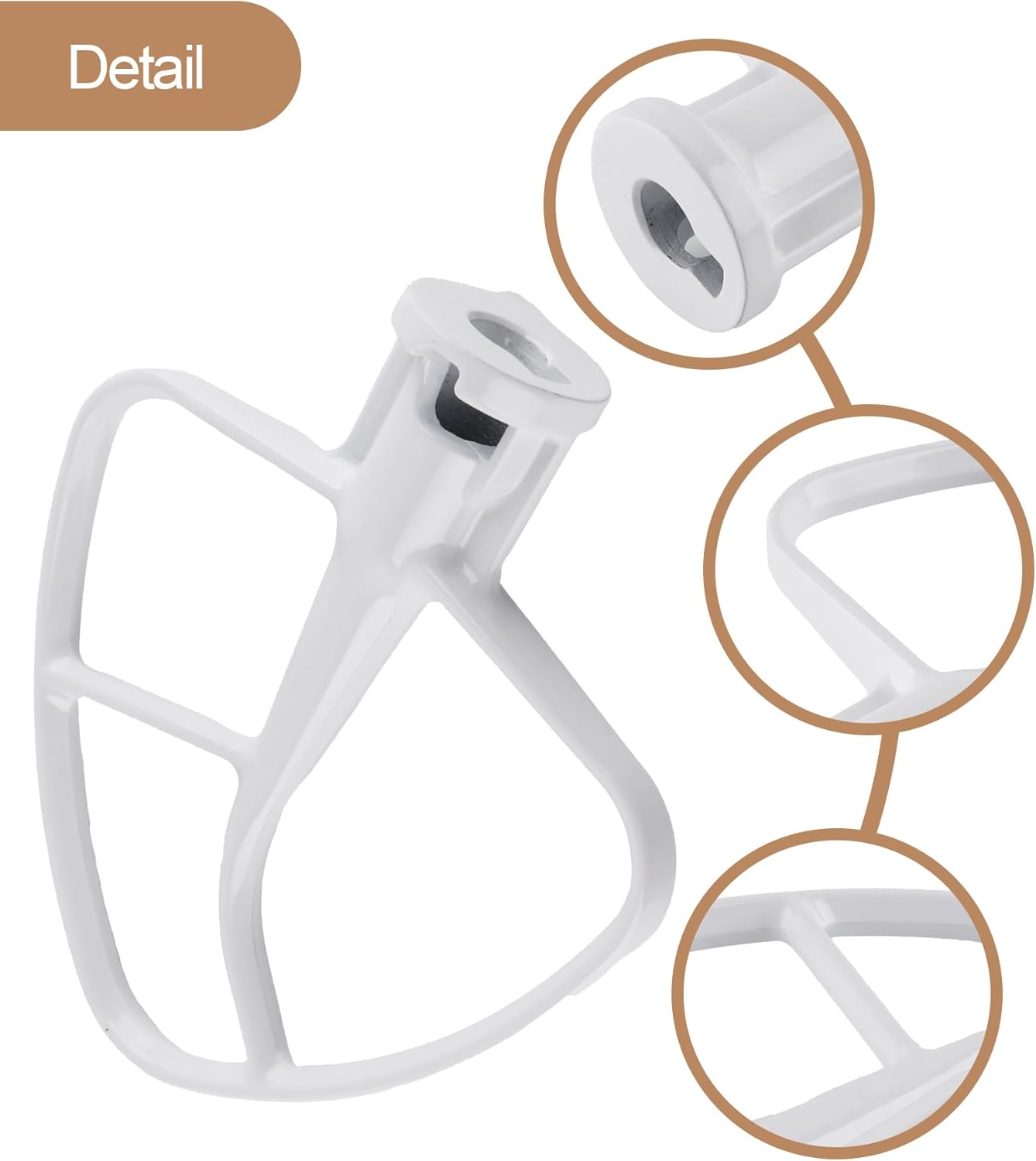 K45B Metal Beater with Non-Stick Coating, Compatible with KitchenAid 4.5-5 Quart Tilt-Head Stand Mixer
