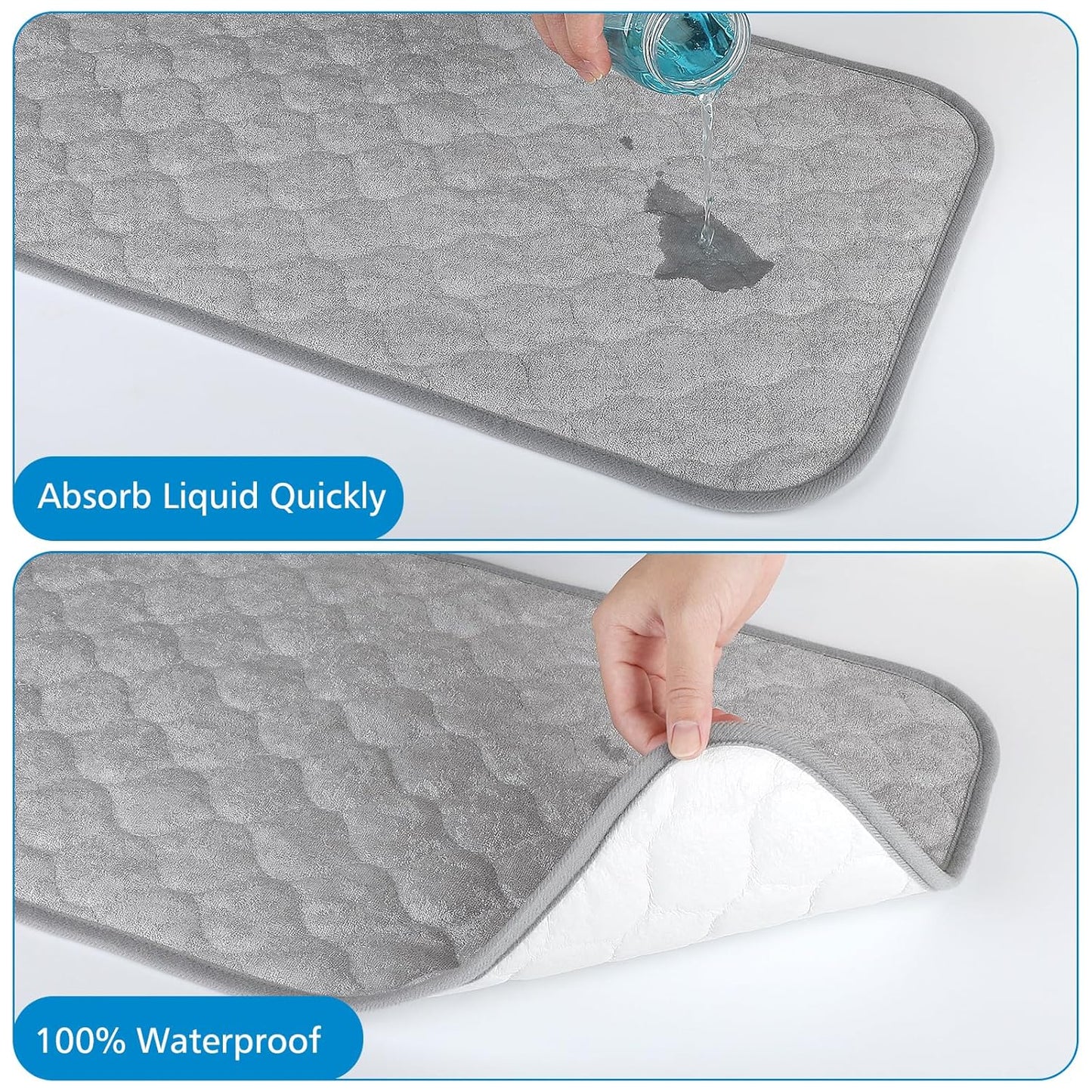 3 Pack Waterproof Changing Pad Liners, Reusable Portable Diaper Changing Pad Covers