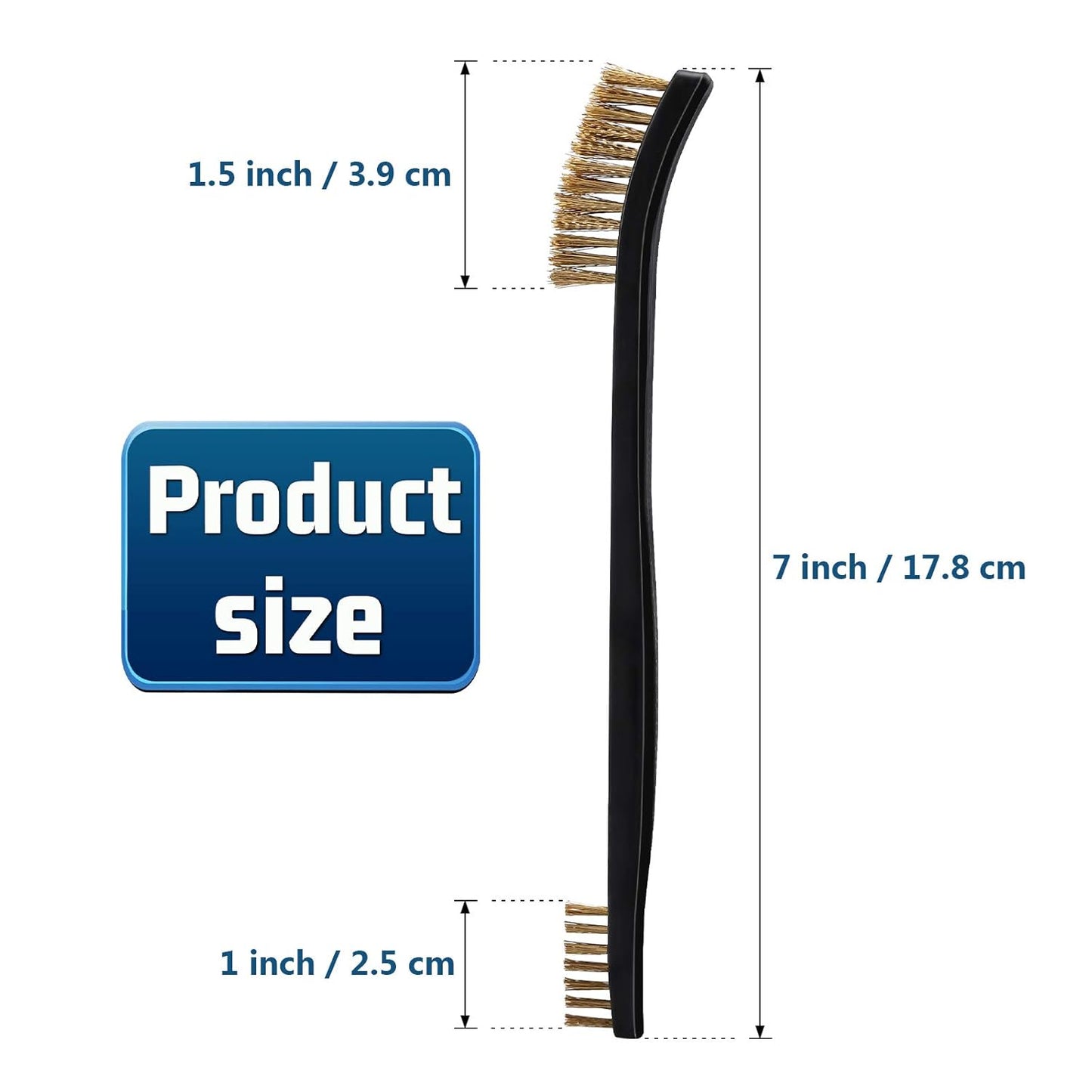 Scratch Brush Set for Gun Cleaning, Double-Ended Wire Bristle Brushes 9 Packs, All Purpose Gun Cleaner Kit, Handy Brass Scrub for Cleaning Welding Slag/Paint/Rust/Dirt