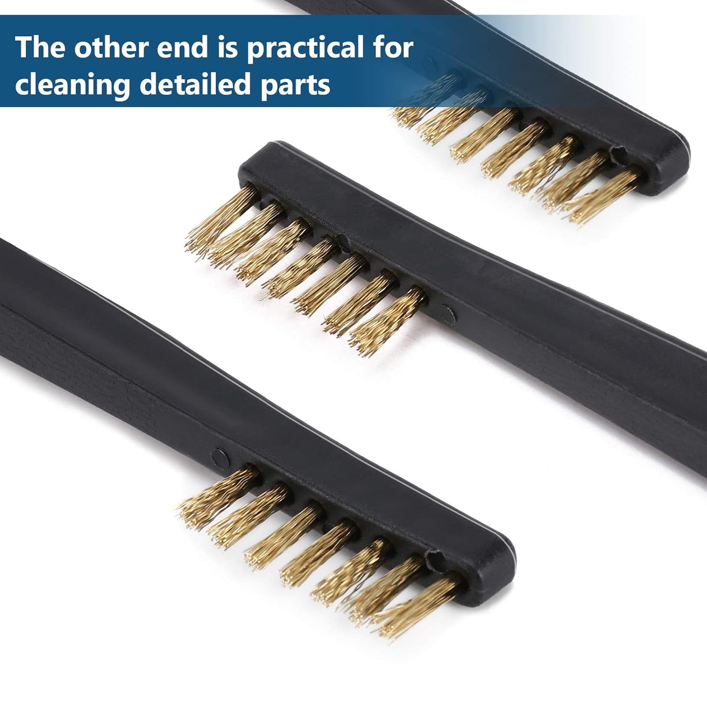 Scratch Brush Set for Gun Cleaning, Double-Ended Wire Bristle Brushes 9 Packs, All Purpose Gun Cleaner Kit, Handy Brass Scrub for Cleaning Welding Slag/Paint/Rust/Dirt