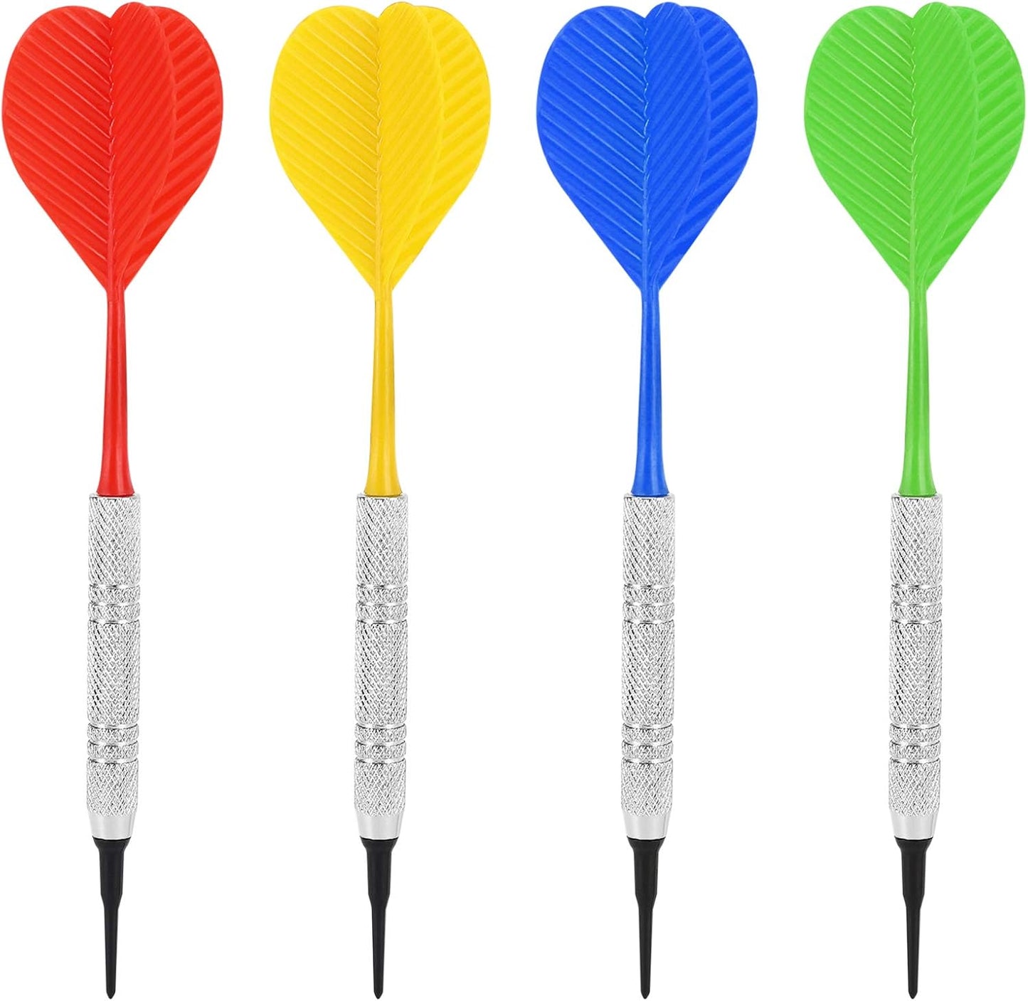 12 Pack Soft Tip Darts, Bar Dart, Plastic Tip Darts Set, Attach Extra 100 Black 2BA Replacement Tips, Soft Tip Darts for Electronic/Plastic Dartboard