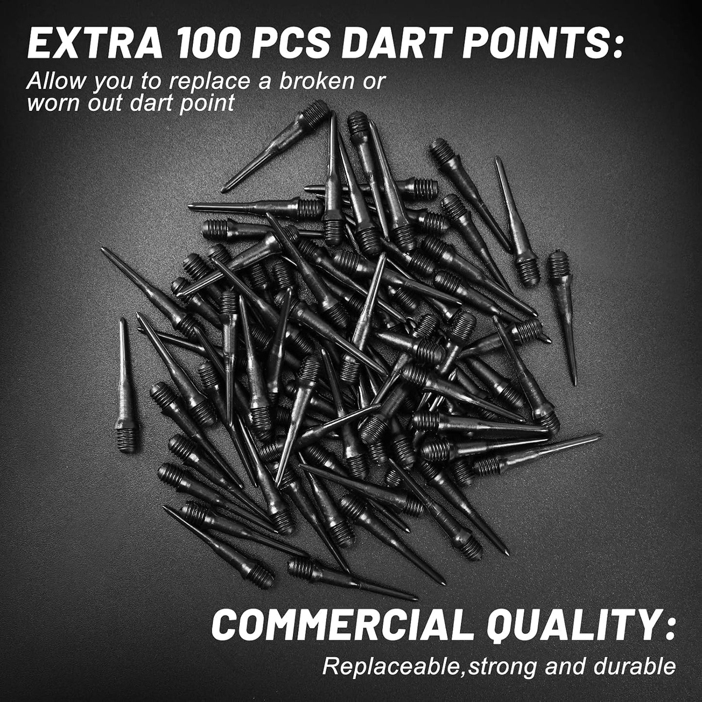 12 Pack Soft Tip Darts, Bar Dart, Plastic Tip Darts Set, Attach Extra 100 Black 2BA Replacement Tips, Soft Tip Darts for Electronic/Plastic Dartboard