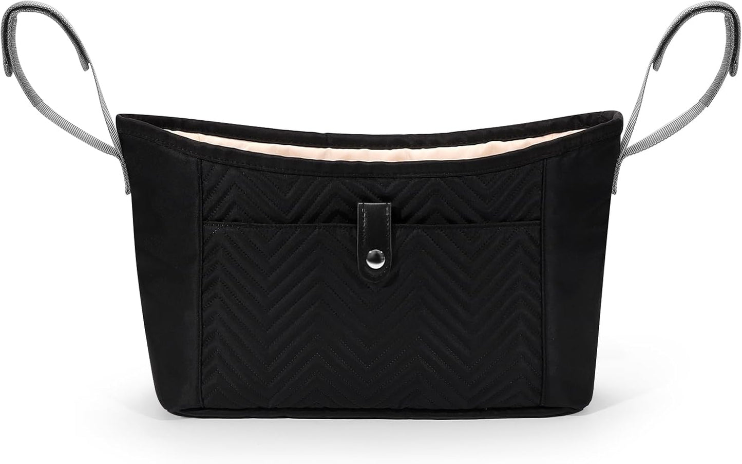 Universal Stroller Organizer, Stroller Bag Stroller Caddy Organizer, Stroller Accessories Fits for Uppababy, Baby Jogger, Nuna, Doona, Britax Strollers, Black