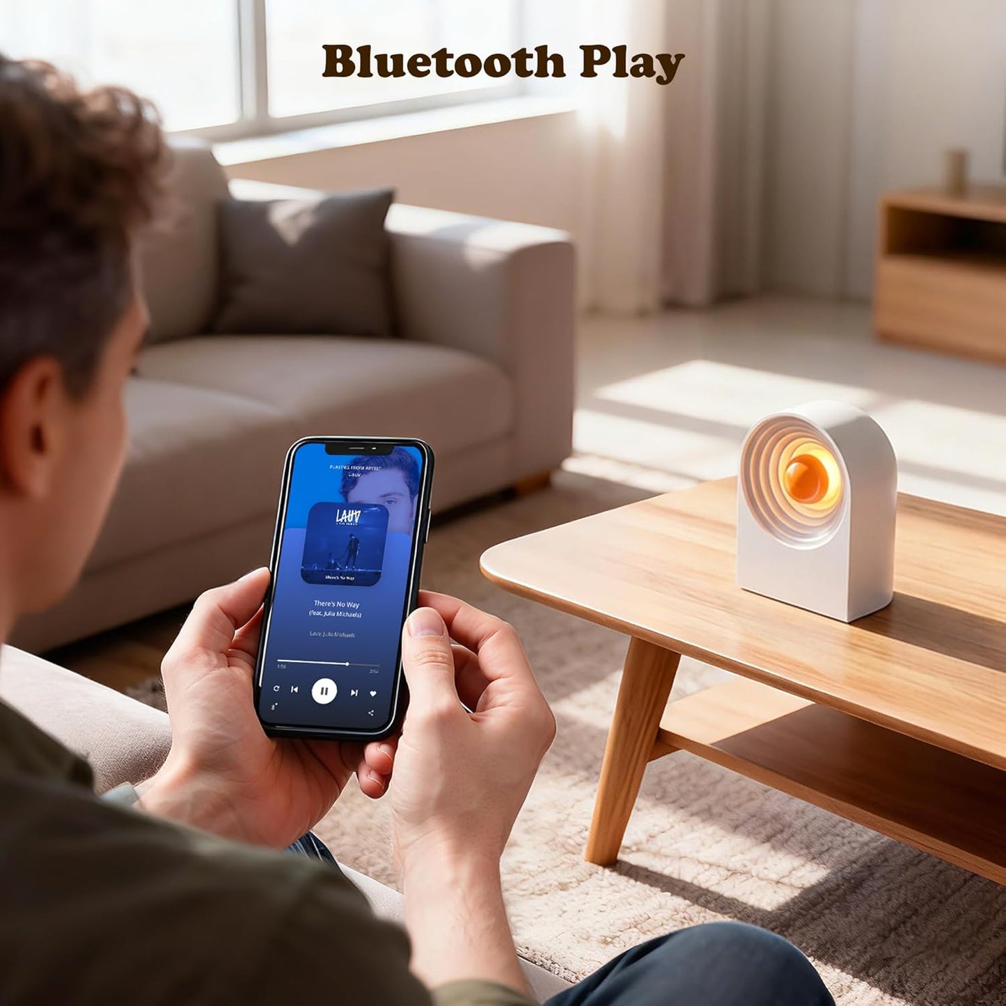 White Noise Sound Machine with Bluetooth Functionality, Night Light, Portable Bluetooth Speaker with Noise Canceling for Office & Sleeping, Meditation, Gathering (White)