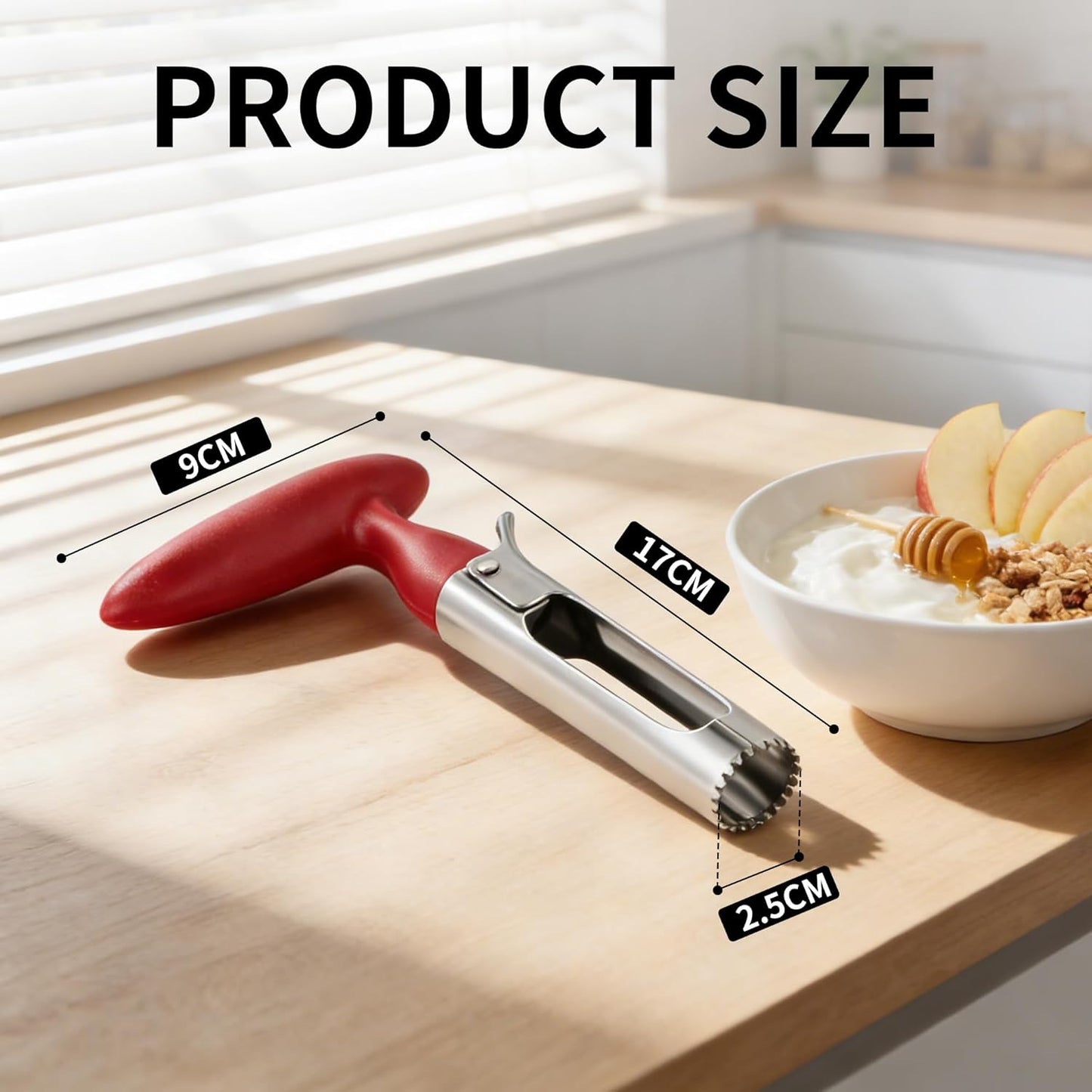 Apple Corer, Stainless Steel Apple Core Remover Tool,Dishwasher Safe