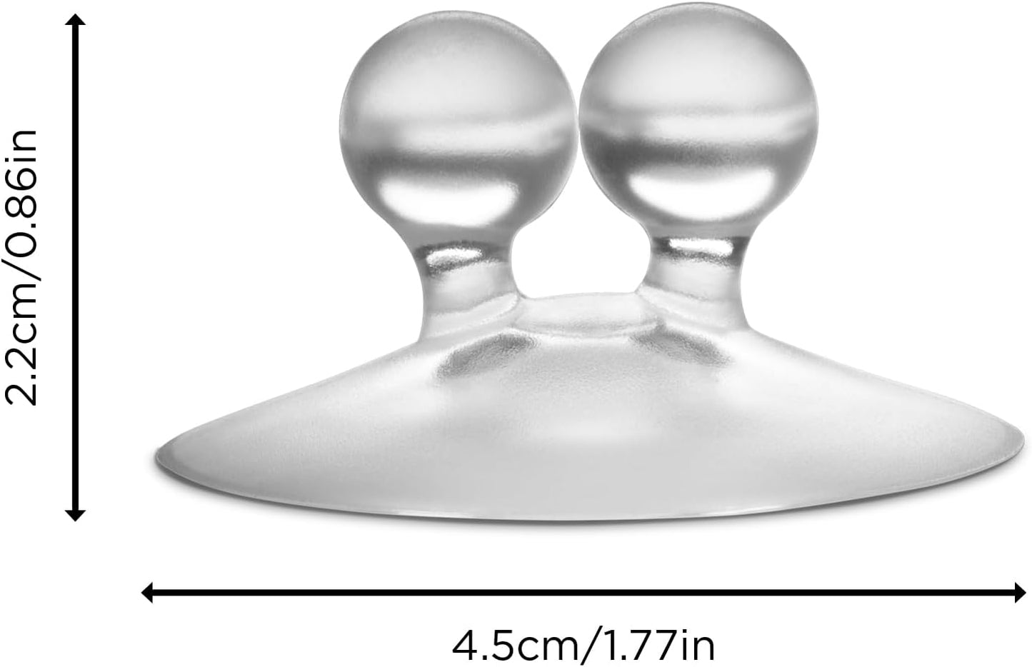 Jot Super Strong, Everyday, Multi-Purpose PVC Suction Hooks & Holders - Pack of 4, Clear