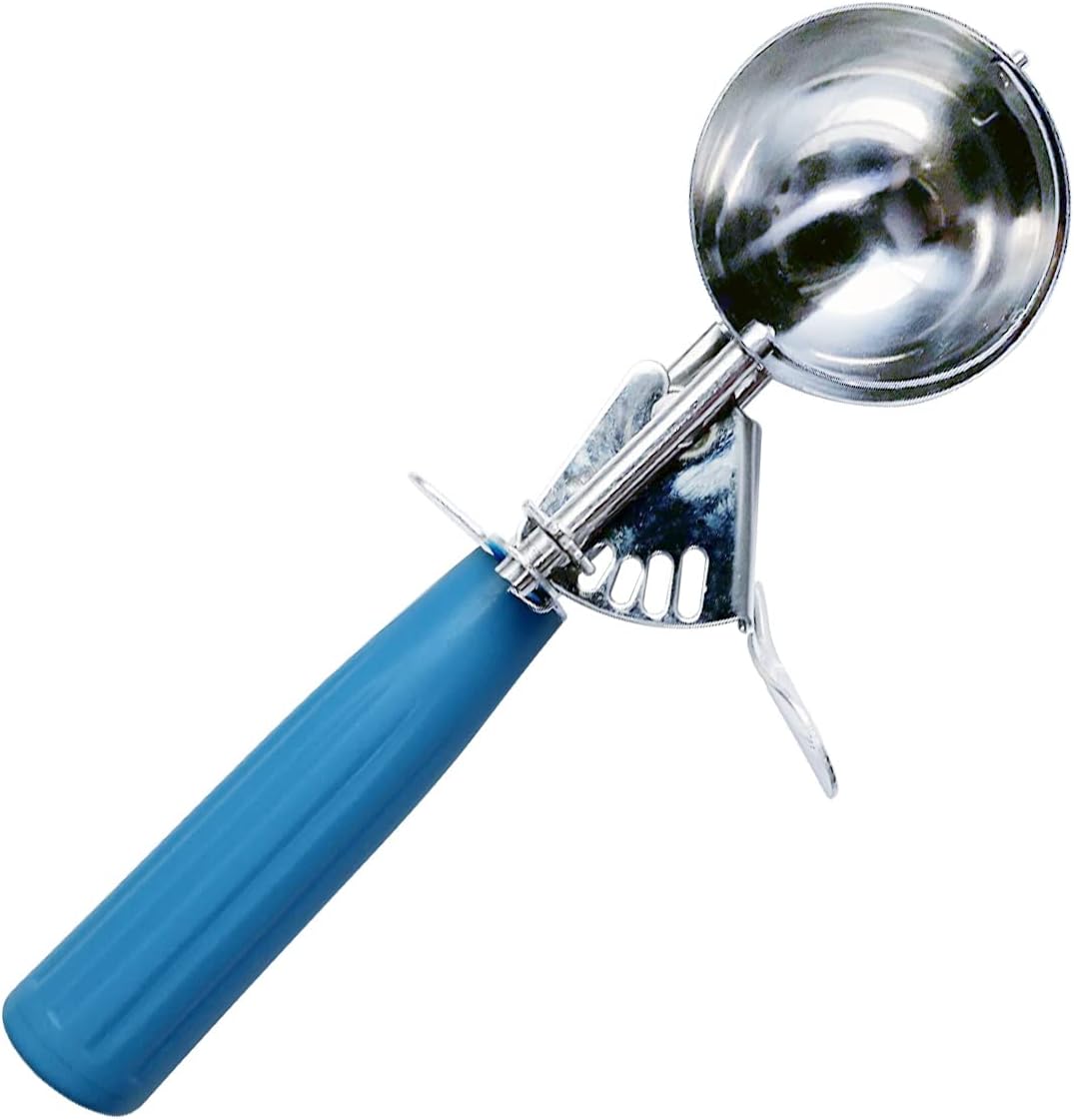 Stainless Steel Ice Cream Scoop Set Dishers Scoops Cookie Scoop Set Food Scoop, Right Handed Scoop, Blue Handle (2.48 Inch)