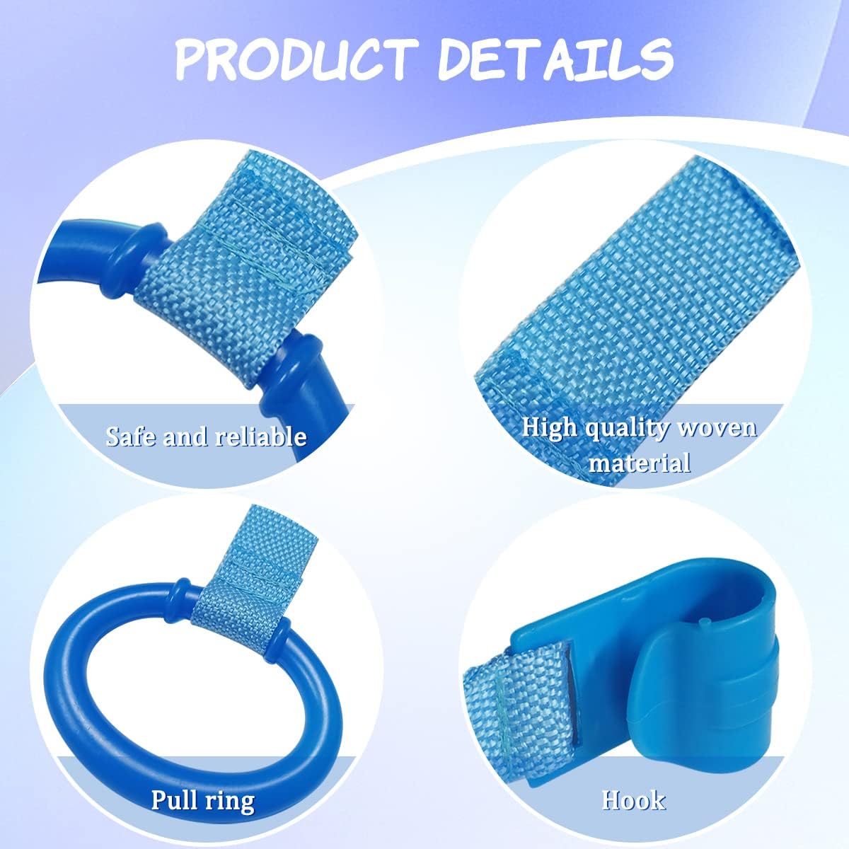 4 PCS 4 Colors Plastic Baby Crib Pull Rings Kids Walking Exercises Assistant Stand Up Cot Hanging Rings for Infant Baby Toddler Practice Tool