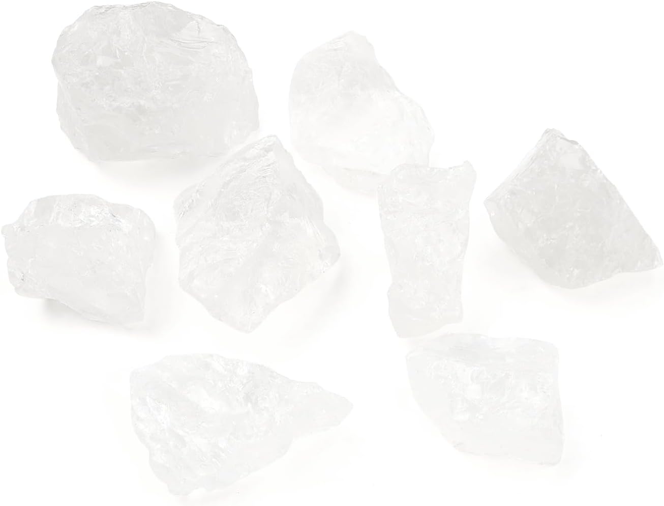 0.55 lb Natural Raw Stones Rough Stones Crystal 1.25-2.0" Healing Crystals for DIY, Tumbling, Wire Wrapping, Meditation, Decoration, Fountain Rocks (Clear Quartz)