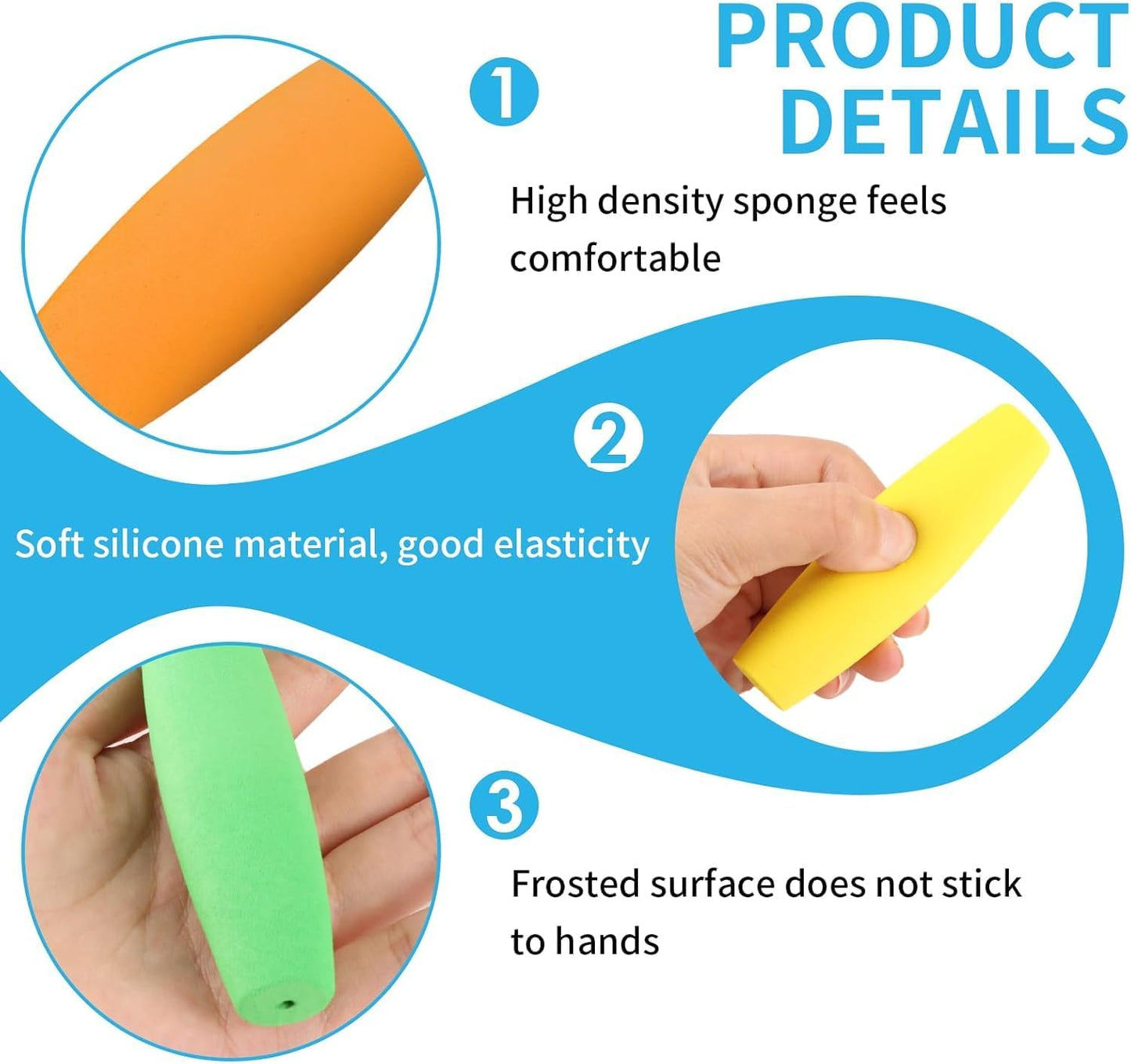 8-Pack Foam Grip Tubing for Utensils - 4 Sizes No-Cut Utensils Adaptive Grip Handle for Utensils Tools & Pens - Built up Tubing Padding Grips Aid for Elderly, Disabled, Arthritic, Handicapped