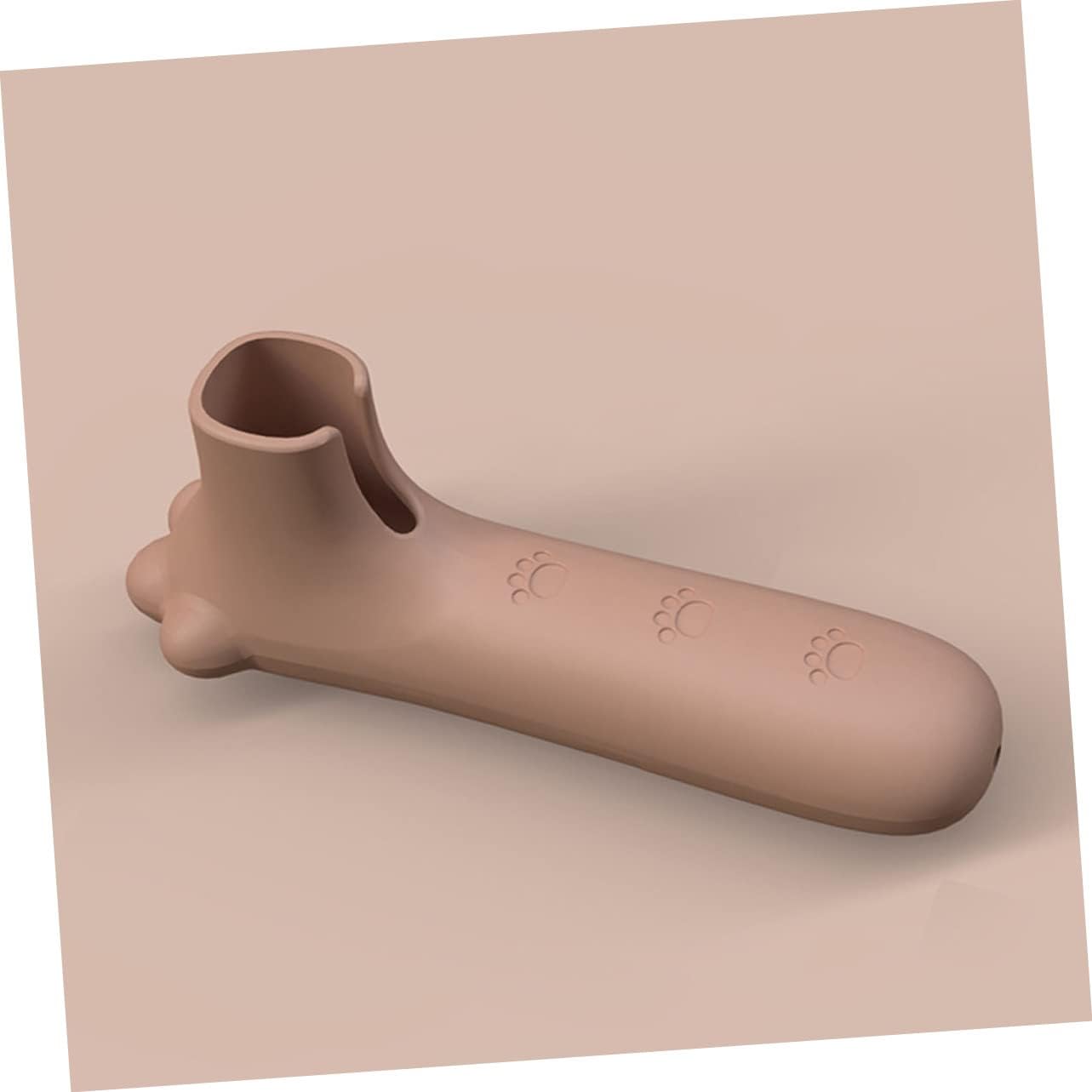 Silicone Door Handle Cover 1 Pack Child Safe Anti-Collision Paw Design Brown