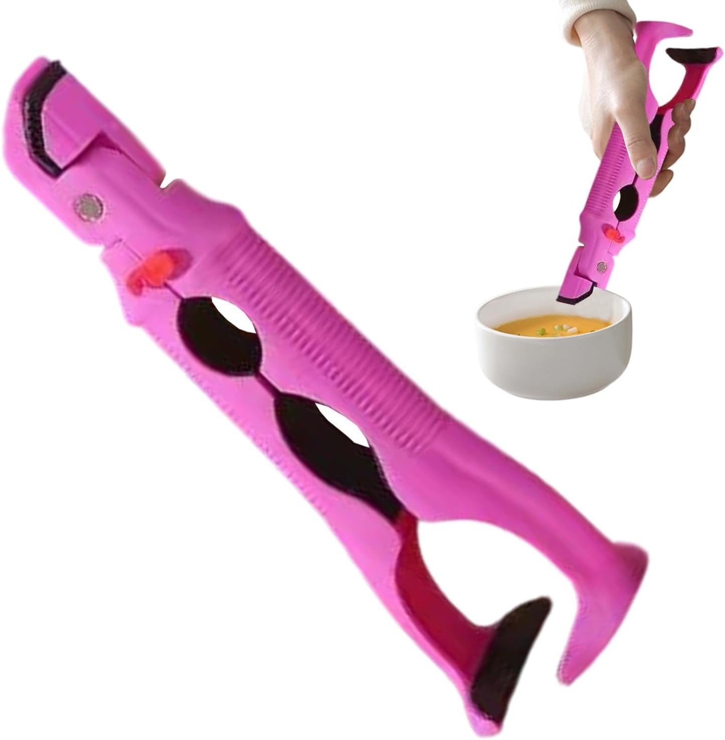 Multifunctional Kitchen Tongs Heat Resistant Anti-Scald Silicone Tips Food Tongs with Bottle Opener Stainless Steel Cooking Utensils for BBQ Salad Serving 1 Piece