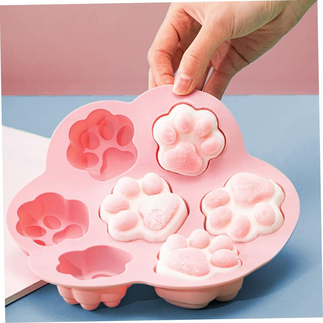 7-Cavity Silicone Cat Paw Mould Chocolate Fondant Ice Cube Tray Food Safe Baking Mold