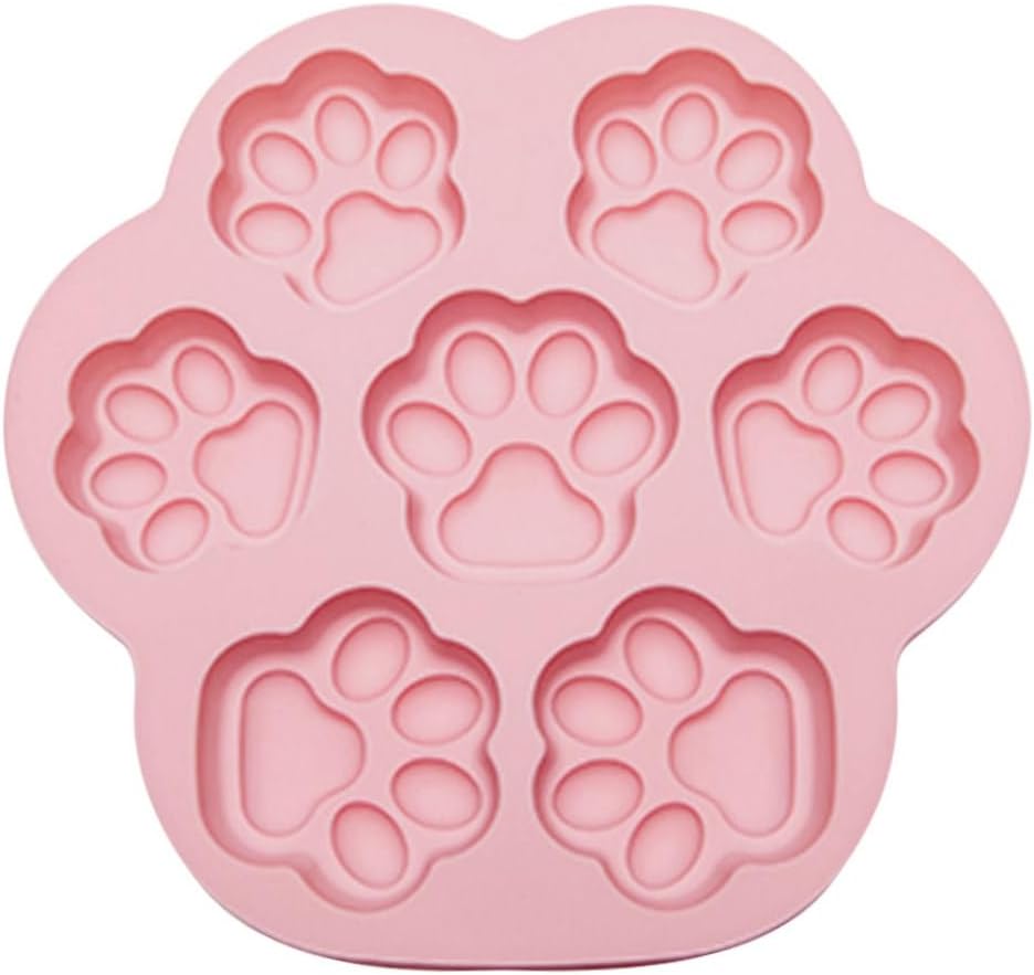 7-Cavity Silicone Cat Paw Mould Chocolate Fondant Ice Cube Tray Food Safe Baking Mold