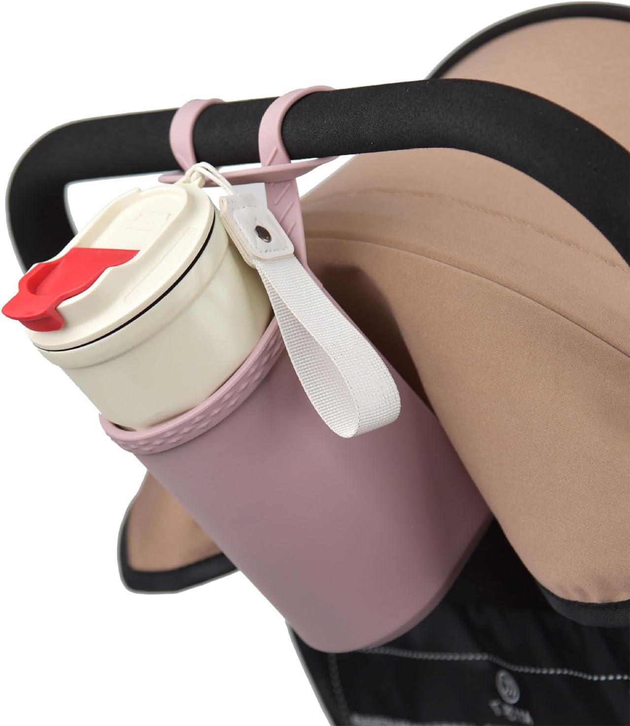 Universal Pink Stroller Silicon Cup Holder Hanging Storage Bag