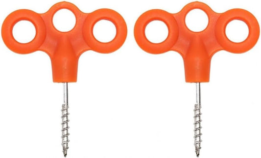 Orange Tent Pegs 2 Pack Heavy Duty Camping Outdoor Activities Stakes