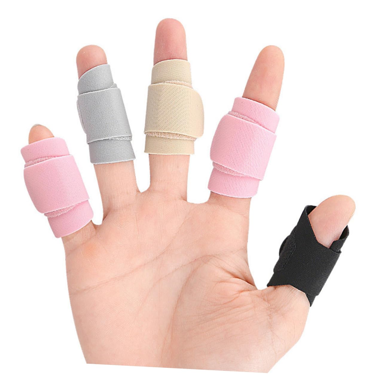 Adjustable Finger Splints 4 Pairs Finger Protectors Support Brace for Injury Recovery