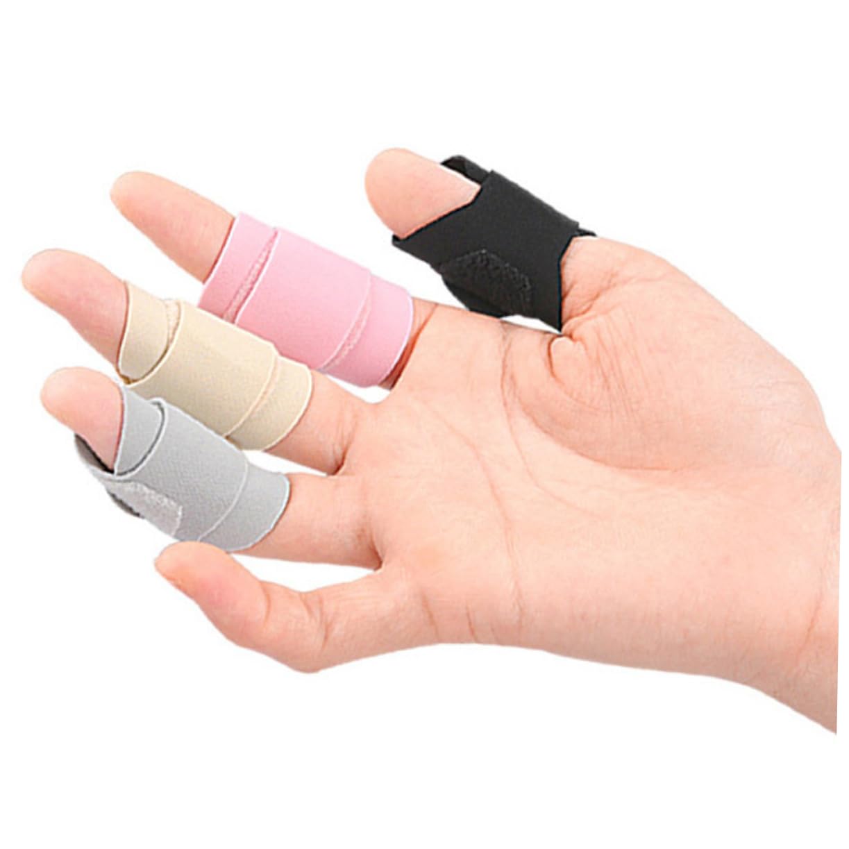 Adjustable Finger Splints 4 Pairs Finger Protectors Support Brace for Injury Recovery