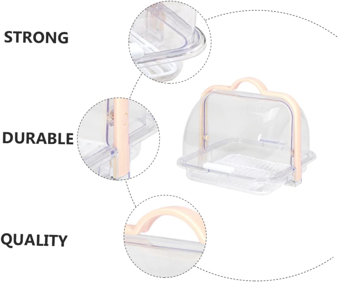 Transparent Food Storage Container with Lid and Drip Tray for Bread Milk Packaging