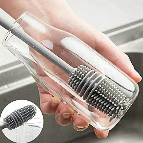 Silicone Bottle Brush - Hygienic Cleaner for Baby Bottles, Drink Bottles & Vases - Scratch Resistant - 1 Piece