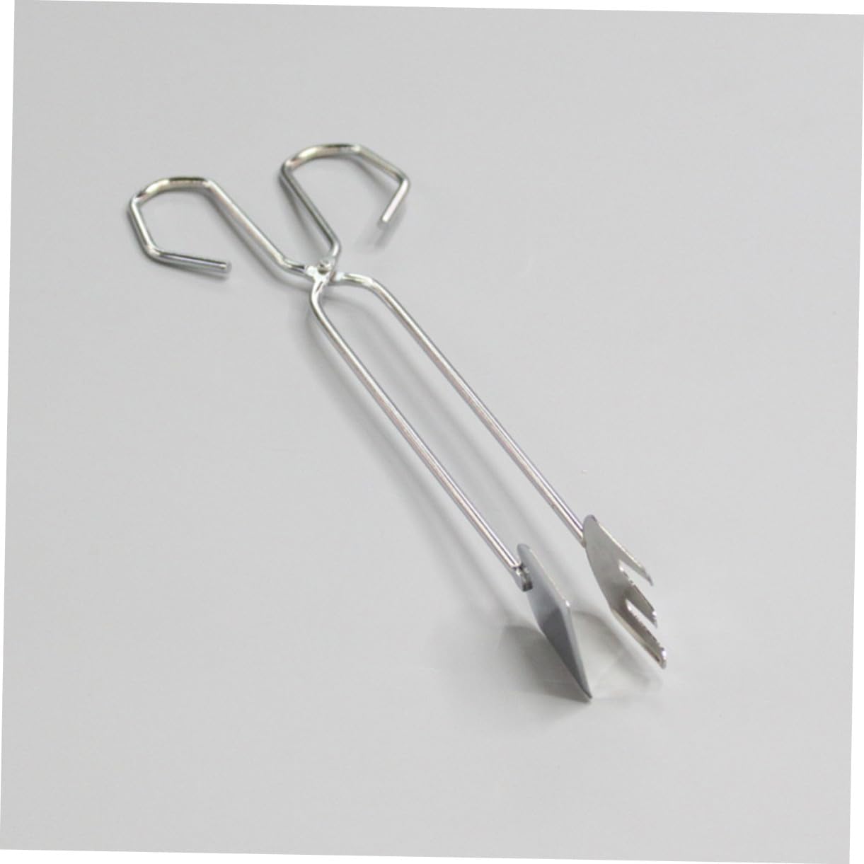 Silver Stainless Steel BBQ Tongs with Long Handle Heat Resistant Barbecue Tongs for Meat & Vegetables