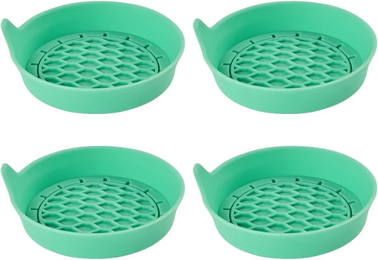 Car Silicone Anti-Slip Mats - Interior Accessories - Green - Pack of 4