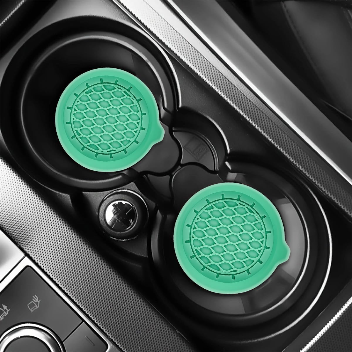 Car Silicone Anti-Slip Mats - Interior Accessories - Green - Pack of 4