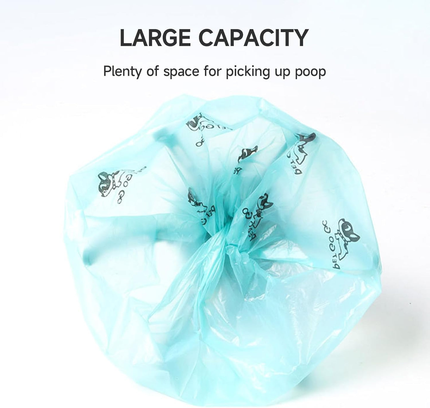 Portable 6-Claw Dog Poop Scooper with Built-in Bag Dispenser - Blue