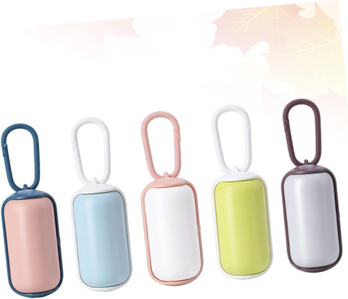 Dog Poop Bag Holder with Leash Hook Dispenser 5 Pack