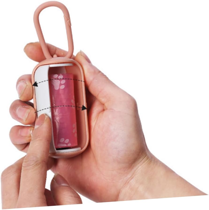 Dog Poop Bag Holder with Leash Hook Dispenser 5 Pack