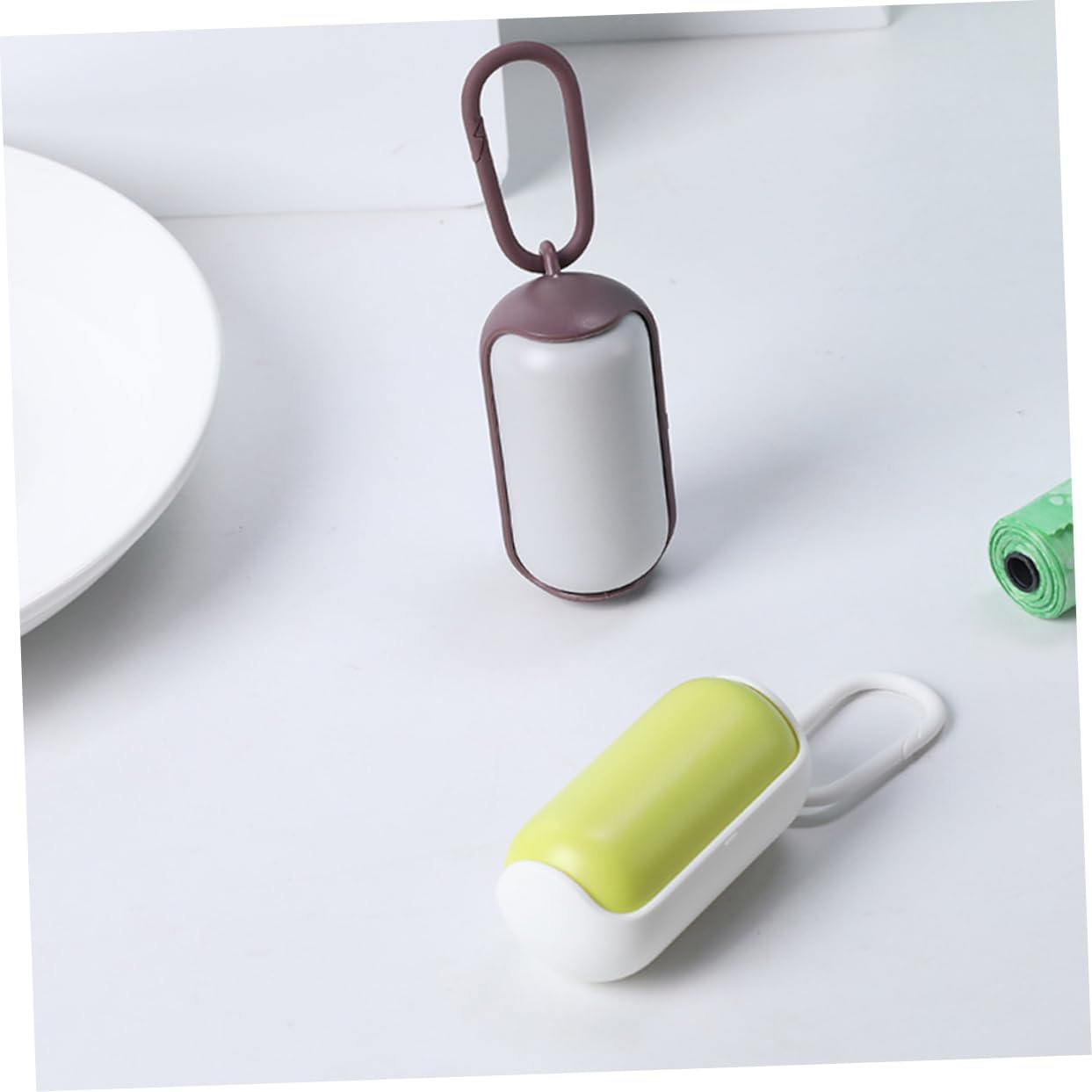 Dog Poop Bag Holder with Leash Hook Dispenser 5 Pack
