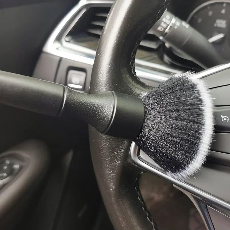 Auto Detailing Brush Set 2 Pack Soft Interior Brush for Dashboard & Vents Scratch-Free