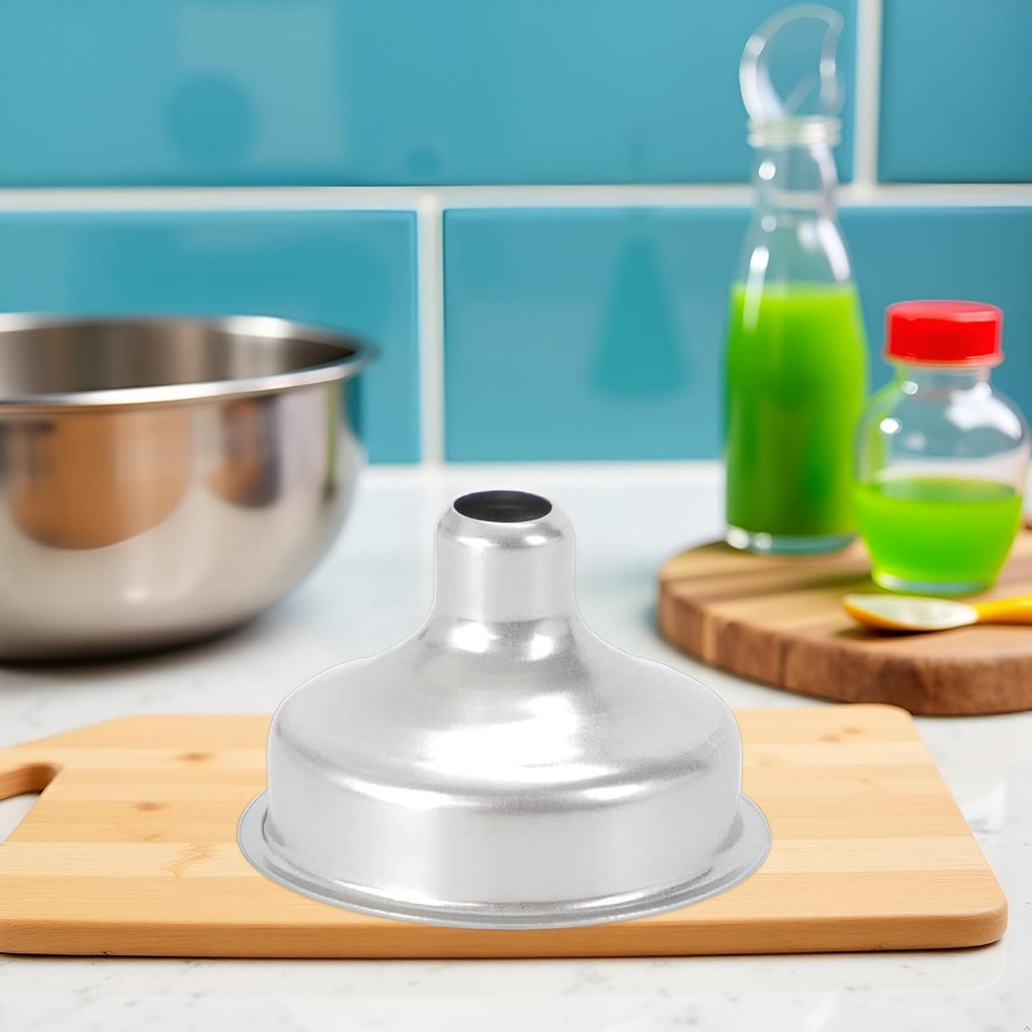 Stainless Steel Mini Funnel for Perfume & Essential Oils - Kitchen & Hobby Use - Silver - 1 Piece