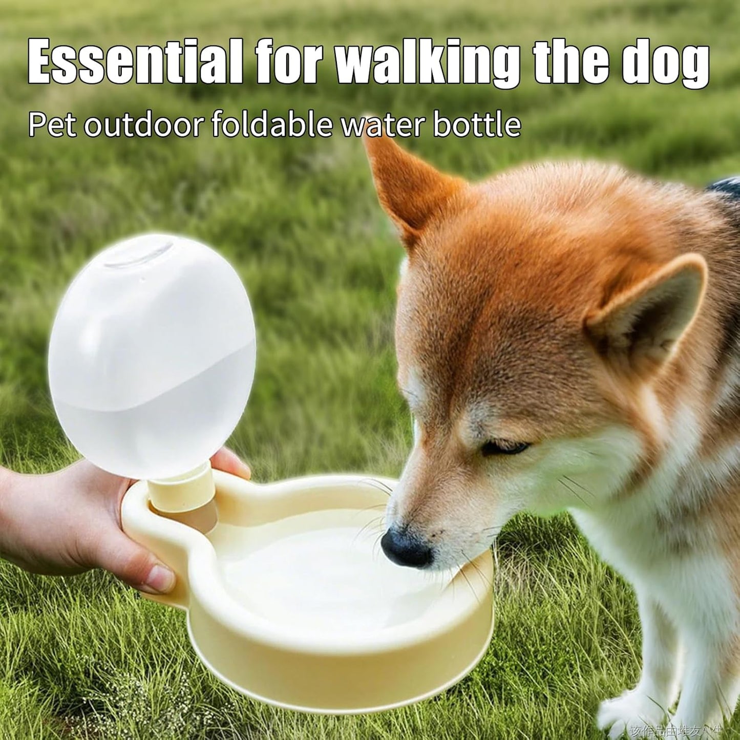 Collapsible Dog Water Bottle 350ml Leakproof BPA Free for Travel Outdoor Use