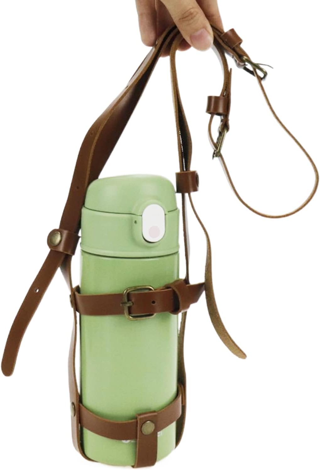 Universal Water Bottle Carrier Strap - Hands-Free Adjustable Holder for Walking, Cycling & Festivals - Pack of 1